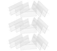 KOMBIUDA 100 pièces porte-afficheur de prix PVC clips avec maintien sécurisé pour rayonnages en supermarchés et bibliothèques