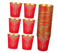KOMBIUDA 100 Pièces Wedding Tea Service Paper Cups Thickened And Disposable Cups For Chinese Wedding Party Decoration Supplies