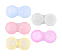 KOMBIUDA 10pièces Boîte Lentilles Contact Double Cadre Plastique Bleue Étanche Étui Simple Portable pour Domicile Et Voyage Support Lentilles Et Léger