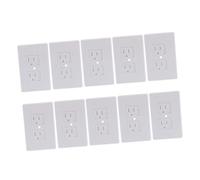 KOMBIUDA 10pièces Cache-prises Électriques Avec Vis Pour Prise Murale Sécurité Garçon Fille Couverture Complète Isolants Résistants