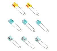 KOMBIUDA 10pièces Épingles à Barre Pour Garçon Fille Cadenas De Dessin Animé Boucle De Sécurité Épingle à Cheveux u Fermoir Sûr Motif Animalier
