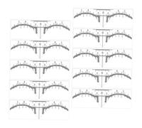 KOMBIUDA 10pièces Règle à Sourcils Avec Autocollants Pour Dessin Et Positionnement De Ligne De Sourcils Outil De Mesure Précis Pour Artistes Du Maquillage