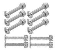 KOMBIUDA 12 Ensembles Foosball Table Screws and Nuts Metal Furniture Hardware Kit for Easy Installation and Maintenance of Table Football