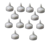 KOMBIUDA 12 pièces Bougies LED Flottantes Étanches Lumière Spa Chaude Allumage Automatique Au Contact de Eau Décoration Piscine Bain Jardin et Fête