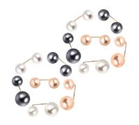 KOMBIUDA 12 pièces Broches pour Vêtements Femme Cuivre avec Perles Simulées Clips pour Robe et Col Épingles Décoratives Élégantes pour Tenue Quotidienne et Fêtes