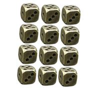 KOMBIUDA 12 Pièces Dés Retro Coins Arrondis pour Jeux de Bar Réunions Familiales et Décoration de Table comme et Accessoire Unique