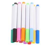 KOMBIUDA 12 Pièces Feutre Tableau Blanc Effaçable, Marqueur pour Tableau, Plastique, Coloré, Rechargeable, Écriture Fluide, Effaçable Facilement, pour Plastique et Verre, Bureau et École