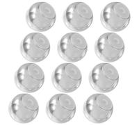 KOMBIUDA 12 Pièces Lot de Boutons Ronds Type Nez de Clown Poignées Décoratives pour Tiroirs et Armoires de Cuisine Salle de Bain et Placards Boutons Meubles Argentés Durables