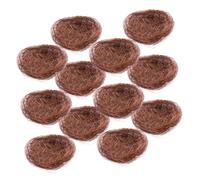 KOMBIUDA 12 pièces Nid Décoratif Lot de Nid Artificiel Réaliste Mousse pour Nichoir Oiseaux Décoration Polyvalente pour Jardin Cage à Oiseaux Pâques et Mariage