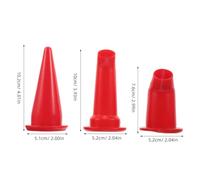 KOMBIUDA 12 Pièces Set Embouts Canule de Masticage Plastique Rouge Embouts Duckbill pour Silicone et Colle Verre Outil de Finition Facile Extenseur pour Joint Étroit et Coins