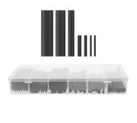 KOMBIUDA 127 pièces Kit de Gaines Thermorétractables Noires Protection Isolation Électrique Câbles Souples Câblage Industriel