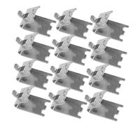 KOMBIUDA 12pcs Crochets Rail Réfrigérateur Clips D'étagère Congélateur Métal Crochets Étagère Refroidisseur Suspendre Outils