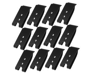 KOMBIUDA 12pièces Lot de Clips De Ceinture Fermoir à Ressort Crochet à Double pour Sac Pochette Maroquinerie Bricolage Noir