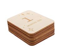 KOMBIUDA 12pièces Plaques Bois Pour Jalons De Accessoires Photographie De Croissance Mensuelle Et Anniversaire Décorations Souvenirs Sécurisées Et Mémorables