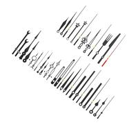 KOMBIUDA 14 ensembles DIY Quartz Clock Hands Replacement Kit For Wall Clock Repair Lightweight Plastic Non-ticking Mechanism Parts For Pendulum