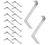 KOMBIUDA 15 pièces Lot de Clips Fixation Tuiles Toiture Acier Inoxydable Crochet Antidérapant Renforcé pour Fixation Accessoire Pratique pour Réparation et Construction de Toits