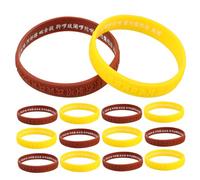 KOMBIUDA 16 Pièces Bracelets Silicone avec Motif Sanskrit Élégant Bandes Élastiques Universelles pour les Tours de Poignet Accessoire Souple et Confortable pour Sport Voyage et Usage