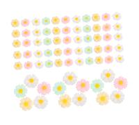 KOMBIUDA 160 pièces Fleurs Résine de Petites Marguerites Multicolores pour Décoration de Téléphone et Projets DIY pour Artisanat et Bijoux