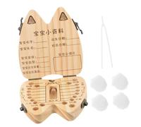 KOMBIUDA 1ensemble Boîte à Dents Bois Pour Garçon Fille Coffret Souvenir Pour Dents De Lait Avec Espace Pour Personnaliser Le Nom Informations De Naissance Pour Garçons Et Filles