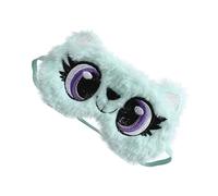 KOMBIUDA 1pièce Masque De Sommeil Peluche Avec Design Mignon à Yeux Masque Confortable Pour Voyages Train Et Maison Couverture Oculaire Légère Couleur Vert Attaches Aléatoires