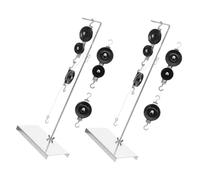 KOMBIUDA 2 ensembles Blocs de Poulies Mécaniques avec Supports Galvanisés et Cordes pour Expériences Scientifiques Physique et Mécanique Kit Complet pour Laboratoire et Salle de Classe