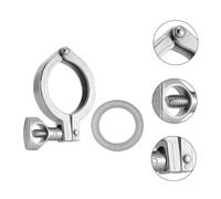 KOMBIUDA 2 Ensembles Collier de Serrage Inox Robuste avec Joint Silicone Pince à Broche Unique pour Raccord Sanitaire Kit Adapté Brassage Maison et Équipements Alimentaires