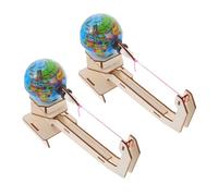 KOMBIUDA 2 Ensembles Science Wooden Puzzle Educational Stem Toys for Earth Moon Gravity Experiment Kit for Home and Classroom