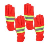KOMBIUDA 2 Paires Gants de à Corde Résistants Chaleur et Au Feu pour Pompiers Gants Isolants Brûlure avec Grip Renforcé pour Secours Urgence et Extérieurs