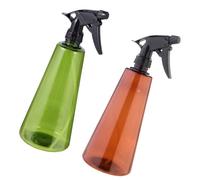 KOMBIUDA 2 Pcs Flacon Pulvérisateur en Plastique, Bouteille Spray 750 Ml, Pour Arrosage de Fleurs et Jardinage, Vert Foncé et Transparent Café Réutilisable