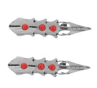 KOMBIUDA 2 Pièces Bague Gothique Longue Métal Réglable pour Hommes Anneaux Articulés Punk pour Accessoires de Fête Halloween et Cosplay