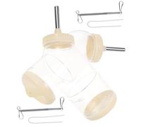 KOMBIUDA 2 Pièces Biberon pour Animaux de Compagnie Distributeur Eau Antigoutte Suspendu pour Lapin et Hamster Conception à Double Fixation Sécurisée pour Cage