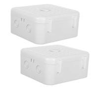 KOMBIUDA 2 Pièces Boîte de Jonction Caméra Étanche Plastique Organiseur de Câbles pour Fils Électriques et Vidéo Rangement Compact pour Câbles Alimentation Compatible pour Usage Intérieur