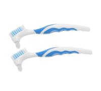 KOMBIUDA 2 pièces Brosse de Nettoyage pour Carapace de Tortue Poils Doux pour Déloger Saletés et Tartre Brosse Double Tête pour Crevasses et Grandes Surfaces Lot de Bleu