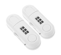 KOMBIUDA 2 Pièces Child Safety Cabinet Door Verrou Placard Code Freezer Door Lock with Password White Abs