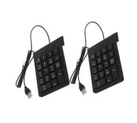KOMBIUDA 2 Pièces Clavier de financement bancaire Clavier Portable pour Ordinateur Portable Numéro de Clavier USB pavé numérique de Bureau pavé de Type Plastique Black
