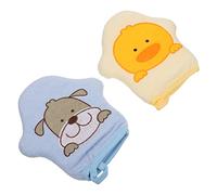 KOMBIUDA 2 Pièces coton de bain cute mignonette éponge de bain fauteille bebe serviette de débarbouillettes couches sec gel bébé eponge serviette frottant le de bain