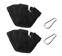 KOMBIUDA 2 Pièces Kit Suspendre pour Hamac à Corde en Nylon, Noir | Sangles pour Arbres, Démontage Simple, Léger, Usage Extérieur, Accessoire de Balançoire