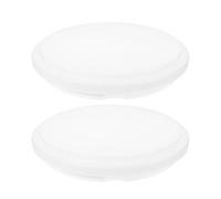 KOMBIUDA 2 Pièces Lampes de Plafond Rondes PVC Incassables Abat-jour Blanc à Clipser Ø pour Chambre Salon Bureau Remplacement Facile pour Luminaire Plafonnier et Suspendu