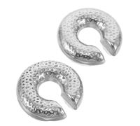 KOMBIUDA 2 Pièces Manchettes Oreille Rondes Acier Titane Non Percées Clips Cartilage Géométriques Vintage pour Femmes et Hommes Boucles Oreilles Clip Stylées pour Festivals et Tenues