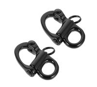 KOMBIUDA 2 Pièces Manille à Ressort Pivotante Acier Inoxydable Manilles Marines Résistantes Corrosion pour Gréement de Voile Crochet à Dégagement Rapide pour Bateau et Yacht