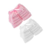 KOMBIUDA 2 pièces Miniature Dollhouse Bathroom Towels Set Realistic Mini Bath Hand Towels for Dollhouse Decor and Compatible with Various Styles Collectors