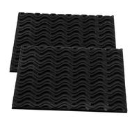 KOMBIUDA 2 pièces Patins Antidérapants Autocollants pour Semelle de Chaussure Protection Talon Absorption Chocs Bruit Noir