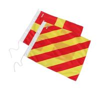 KOMBIUDA 2 Pièces Pavillon de Signalisation Nautique en Polyester pour Bateau, Installation Simple et Utilisation Rapide, pour Fêtes Marines et Code International des Navires