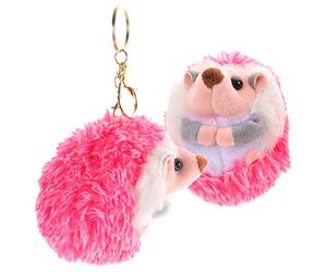 KOMBIUDA 2 Pièces Petit Hérisson Pendentif En Peluche Suspendus Décor Hérisson Porte-Clés À Animaux Pendentif Porte-Clés En Peluche Hérisson En Charmes En