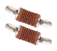 KOMBIUDA 2 Pièces Pinces à Vêtement Vintage pour Femmes Clips pour Pull et Cardigan Accessoire Multifonctionnel pour Cintrer la Maintenir Écharpes et Châles Lot de Couleur Marron