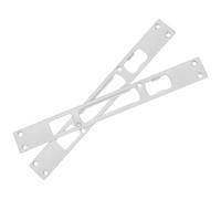 KOMBIUDA 2 pièces Plaque de Gâche Renforcée pour Serrure de Porte Blindée Acier Inoxydable Plaque de Frappe Pêne Dormant et Facile à Installer pour Sécurité Améliorée des Cadres de Porte