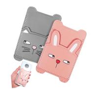 KOMBIUDA 2 Pièces Pochette Adhésive pour Téléphone Support de Design Chat Wallet Pratique pour Smartphone Lot de Facile à Coller à Retirer