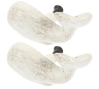 KOMBIUDA 2 pièces Poignée de Tiroir Fonte Blanche Design Océan Lot de Boutons de Meuble pour Armoire et Commode Thème Baleine Style Vintage pour Chambre Garçon Fille