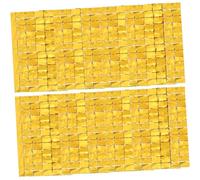 KOMBIUDA 2 Pièces Rideaux Dorés Lot de Décoration Scintillante pour Mariage et Fête Arrière Plan Photo Brillant