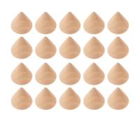 KOMBIUDA 20 Cônes en Bois Brut 3X3 CM, Figures de Cônes de Graffiti en Bois, Présentoir à Bijoux et Décorations, Pack 20 Pièces